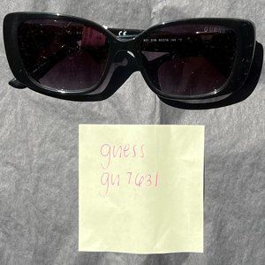 Guess Rectangle Black Y2K Sunglasses - GU7631-01B
